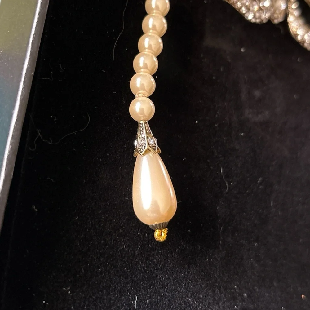 Heidi Daus Monarch Magic Pearl Necklace and Earring Set NWT - Picture 6 of 9